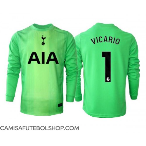 Camisa de time de futebol Tottenham Hotspur Guglielmo Vicario #1 Goleiro Replicas 1º Equipamento 2025-26 Manga Comprida Camisa de time de futebol Tottenham Hotspur Guglielmo Vicario #1 Goleiro Replicas 1º Equipamento 2025-26 Manga Comprida